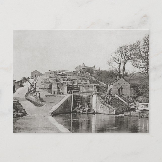 Bingley Five Rise Locks Postkarte (Vorderseite)