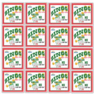 Bingo 14 x 14 aufkleber