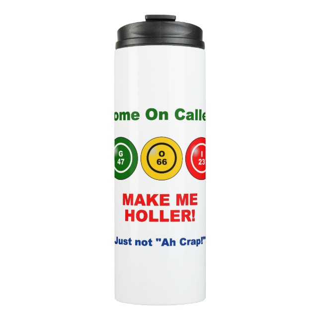 Bingo! Anrufer Thermosbecher (Vorderseite)