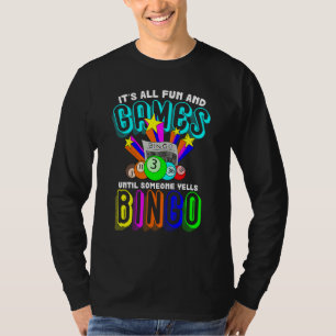 Bingo-Ansager Bingo-Spieler Lotterie Glücksspiel B T-Shirt