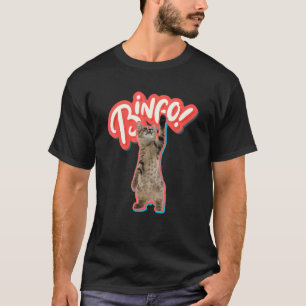 Bingo-Ansager-Shirt Lustige Bingo-Shirts Retro-Kat T-Shirt