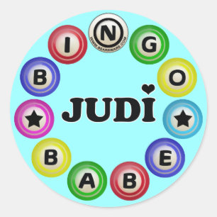 Bingo Babe Judi Runder Aufkleber