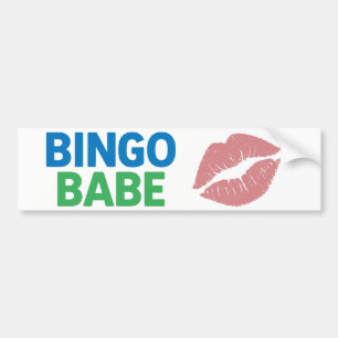 Bingo Babe Niedlich und zuversichtlich Bingo Lover Autoaufkleber