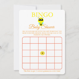 Bingo, Baby shower Carte de jeu Flyer, Bébé Bee