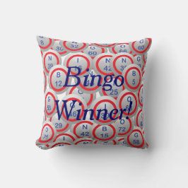 Bingo-Ball-Bingo-Sieger im Blau Kissen