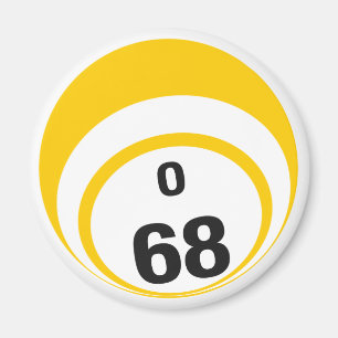 Bingo-Ball-Kühlschrankmagnet O 68 Magnet