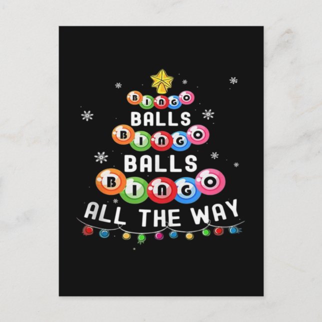 Bingo Balls Bingo den ganzen Weg Postkarte (Vorderseite)