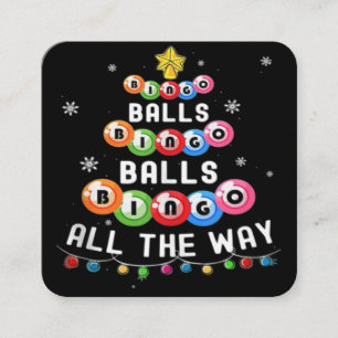 Bingo Balls Bingo den ganzen Weg Quadratische Visitenkarte