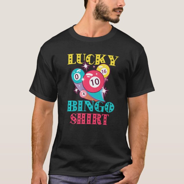 Bingo Balls Bingo Gambling Charm Winner Lucky Bing T-Shirt (Vorderseite)