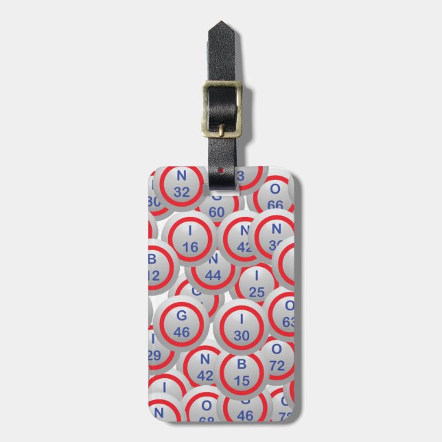 Bingo Balls Gepäckanhänger (Vorderseite vertikal)