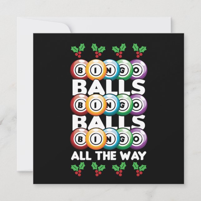 Bingo Balls Lucky Game Player Gambler Gift Einladung (Vorderseite)