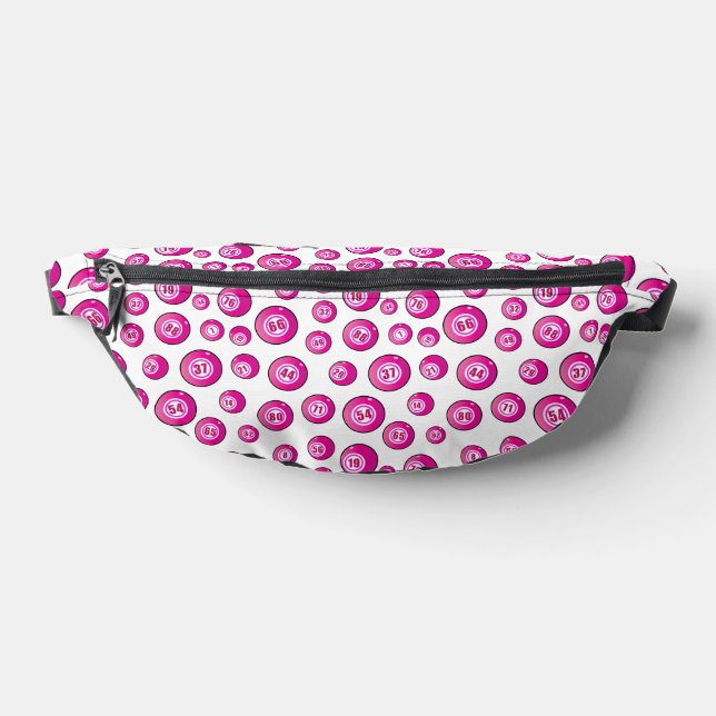 Bingo Balls mignonne rose et blanc à motifs (Poser)
