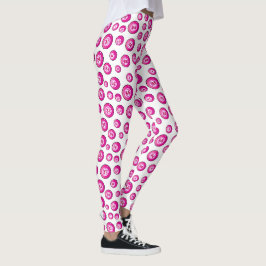 Bingo Balls Rosa Gemustert Leggings