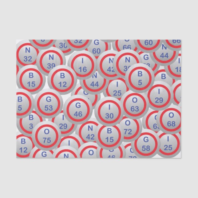 Bingo Balls Seidenpapier (Vorderseite)