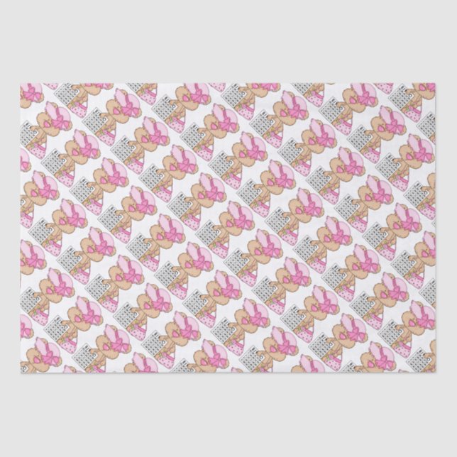 Bingo Bear Gambling Tissue Paper Seidenpapier (Vorderseite)