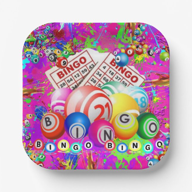 BINGO BINGO entworfen von CBDOilPrincess Pappteller (Vorderseite)