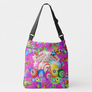Bingo Bingo Splattered Paint Tragetaschen Mit Langen Trägern