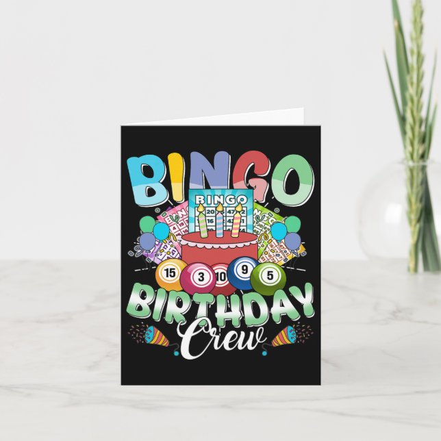 Bingo Birthday Crew Bingo Player Weihnachten Karte (Vorderseite)