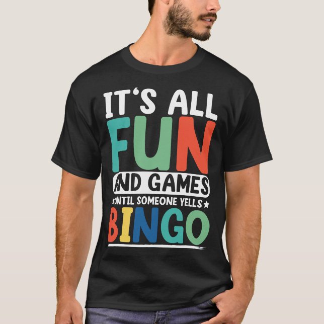 Bingo Caller Funny Gambling Lottery Bingo Player B T-Shirt (Vorderseite)