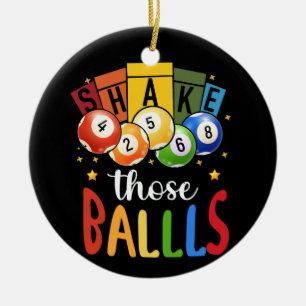 Bingo Caller Gamble Lotterie schüttelt diese Ball  Keramik Ornament