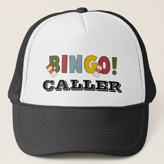 Bingo Caller Hat Truckerkappe (Vorderseite)