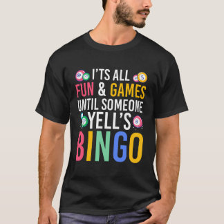 Bingo Caller Lottery Gambling Bingo Gewinner Bingo T-Shirt