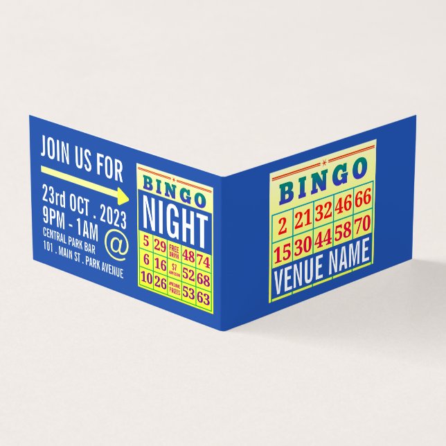 Bingo Card, Bingo Manager im Detail Visitenkarten (Vorderseite)
