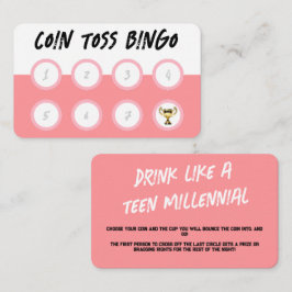 Bingo Card Drink Game für Party Visitenkarte