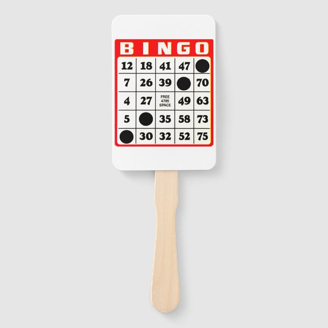 Bingo Card Hand Fan Fächer (Vorderseite)