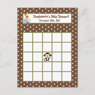 Bingo Card Jungle Play Einladungspostkarte