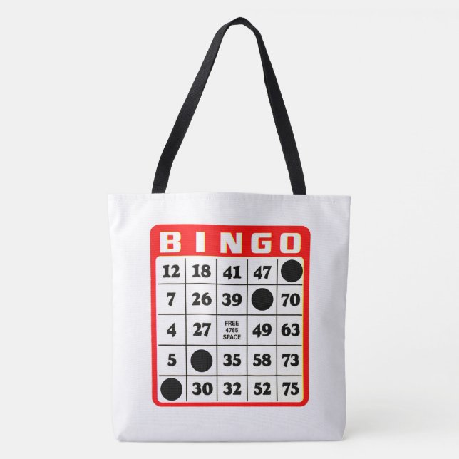 Bingo Card Schultertasche Tasche (Vorderseite)