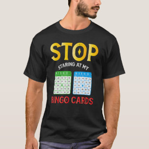 Bingo Cards Player Spaß Lucky Game Sarcasm Appare T-Shirt