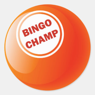 BINGO CHAMP BINGO BALL RUNDER AUFKLEBER