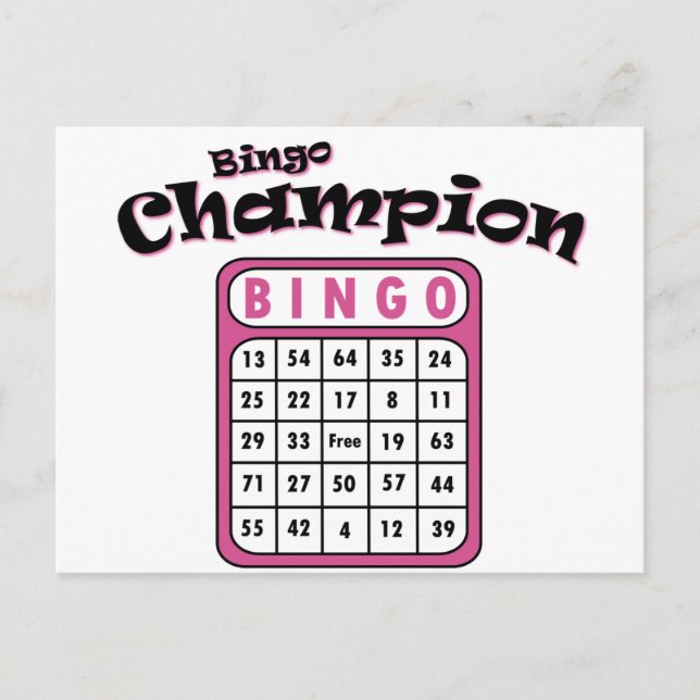 Bingo Champion Postkarte (Vorderseite)