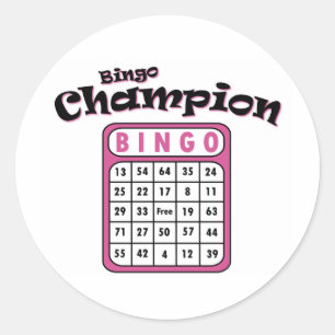 Bingo Champion Runder Aufkleber