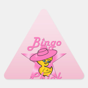 Bingo Chick #8 Dreieckiger Aufkleber