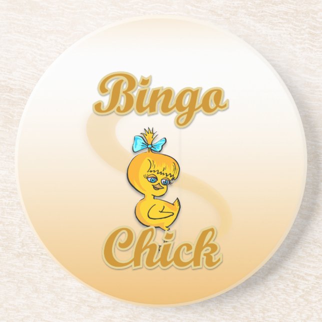 Bingo Chick Getränkeuntersetzer (Vorne)