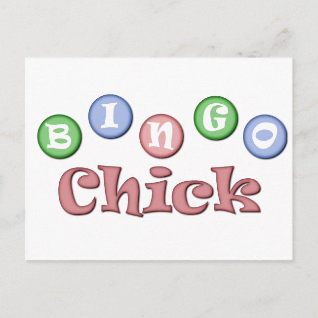 Bingo Chick Postkarte (Vorderseite)