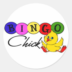 BINGO Chick Runder Aufkleber