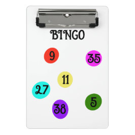 BINGO Clipboard Fun farbenfroh Mini Klemmbrett