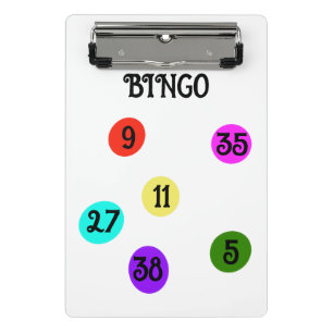 BINGO Clipboard Fun farbenfroh Mini Klemmbrett