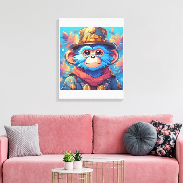 Bingo der blaue Affe Leinwanddruck (Insitu (Wohnzimmer))