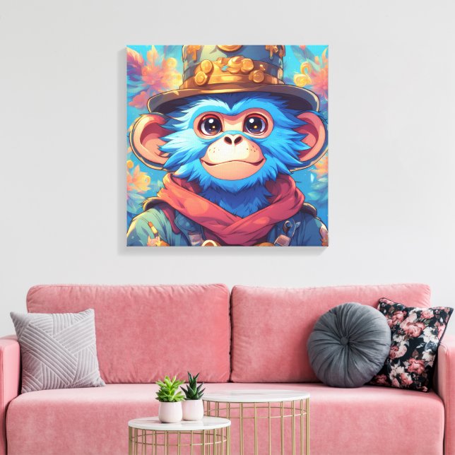 Bingo der blaue Affe Leinwanddruck (Insitu (Wohnzimmer))