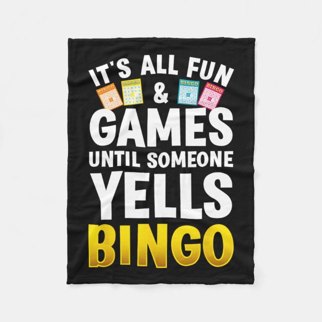 Bingo Design Women Bingo Novelty Gamble Bi Fleecedecke (Vorderseite)