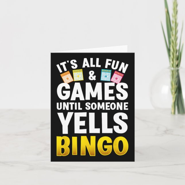 Bingo Design Women Bingo Novelty Gamble Bi Karte (Vorderseite)