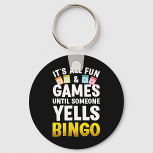 Bingo Design Women Bingo Novelty Gamble Bi Schlüsselanhänger