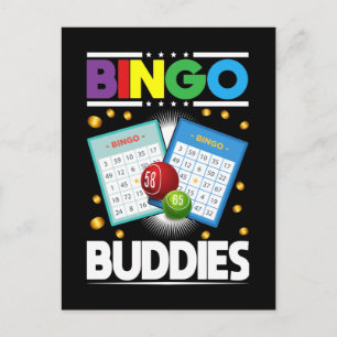 Bingo Friends Men Funny Bingo Player Postkarte