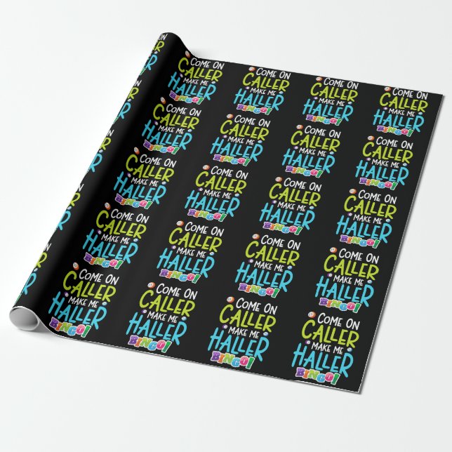 Bingo Funny Player macht mich Holler Geschenkpapier (Ungerollt)