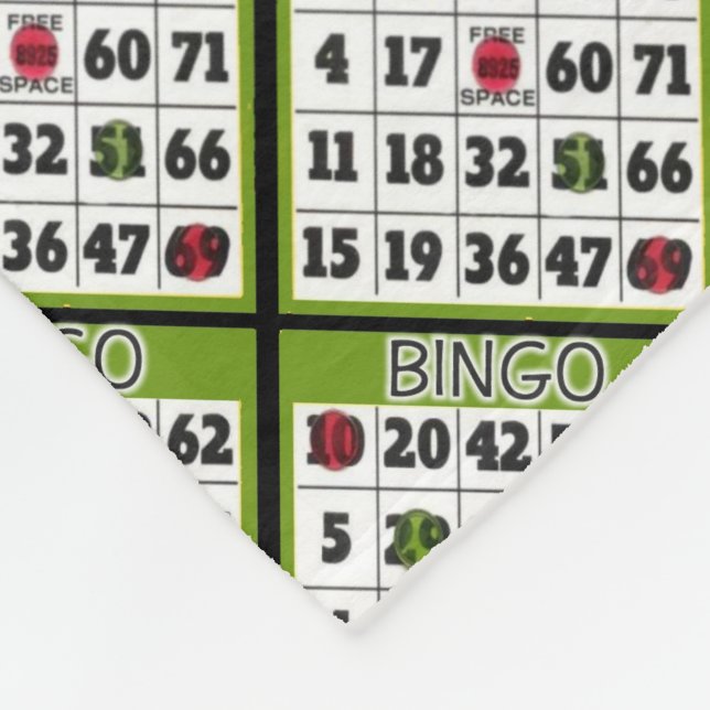 Bingo Gambling Card Fleece Decke (Ecke)