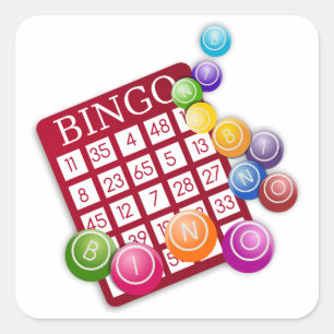 Bingo Game Quadratischer Aufkleber